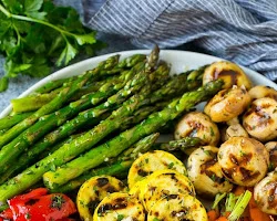 Grilling vegetables