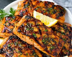 Grilled salmon